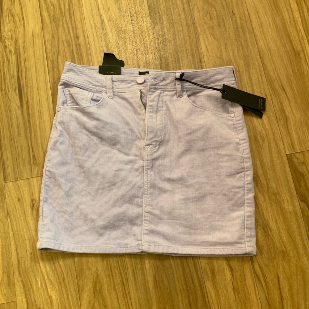 Light purple corduroy mini skirt